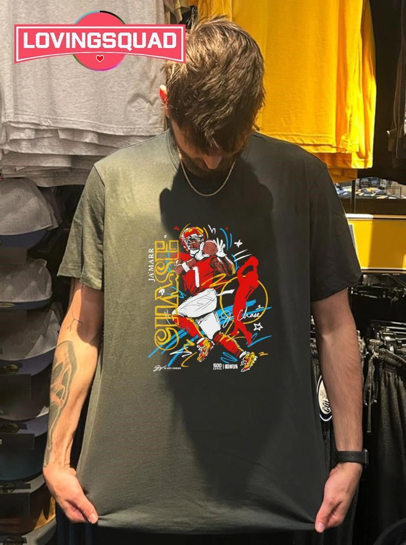 Ja’Marr Chase Cincinnati Scribble Signature Shirt