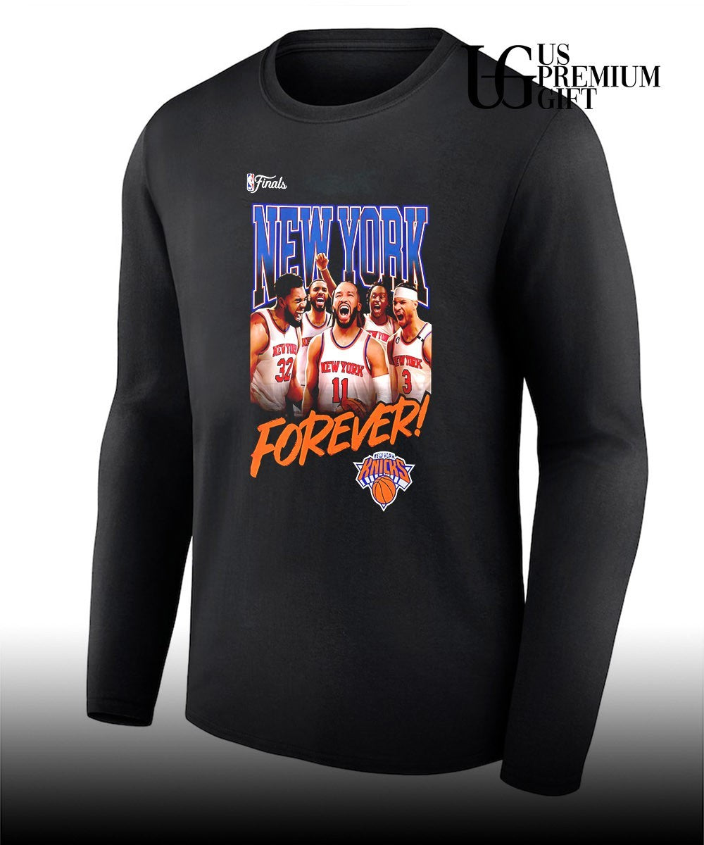 Jalen Brunson Josh Hart OG Anunoby Alec Burks Mitchell Robinson scream Knicks basketball 2026 Finals New York Forever shirt