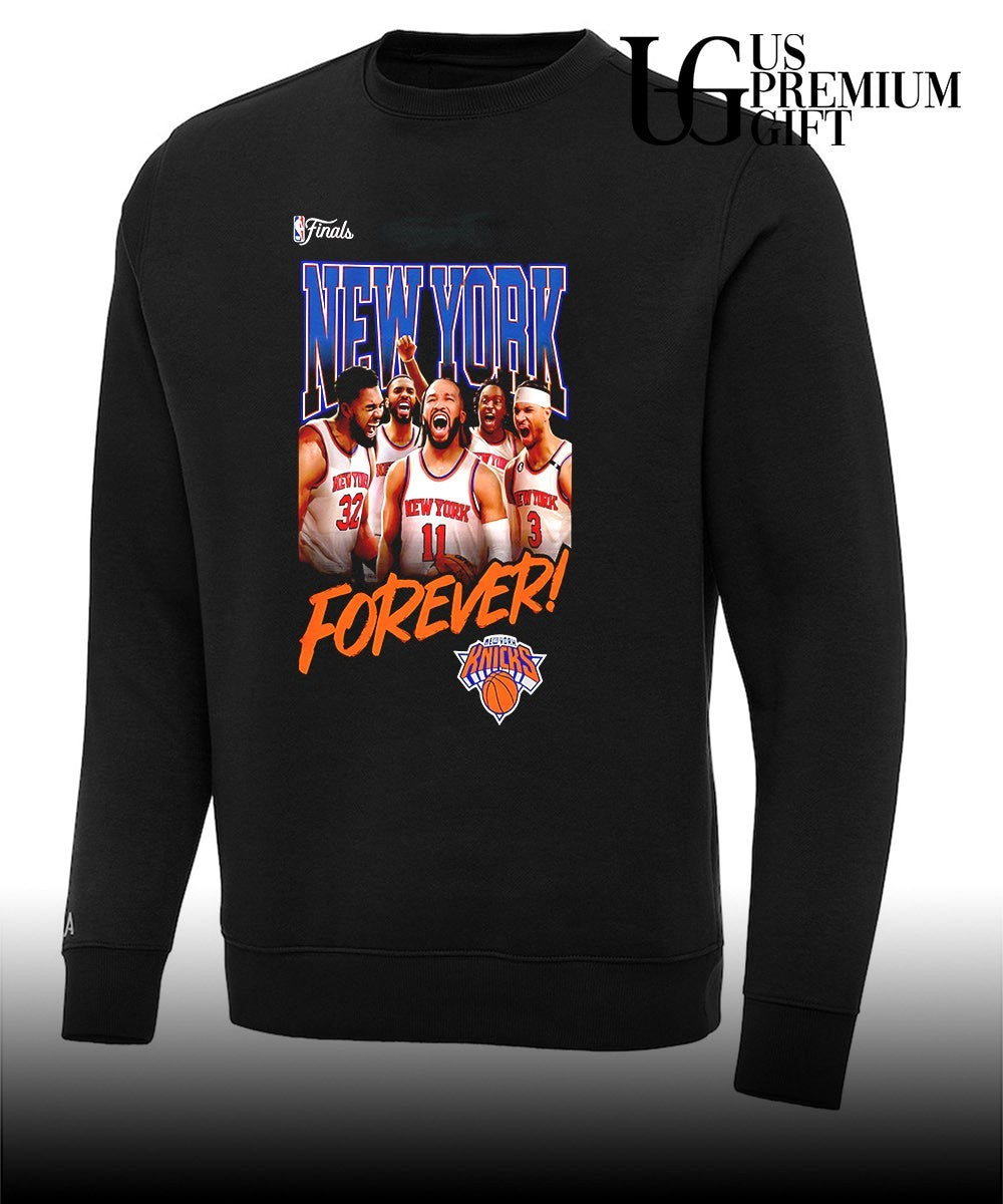 Jalen Brunson Josh Hart OG Anunoby Alec Burks Mitchell Robinson scream Knicks basketball 2026 Finals New York Forever shirt
