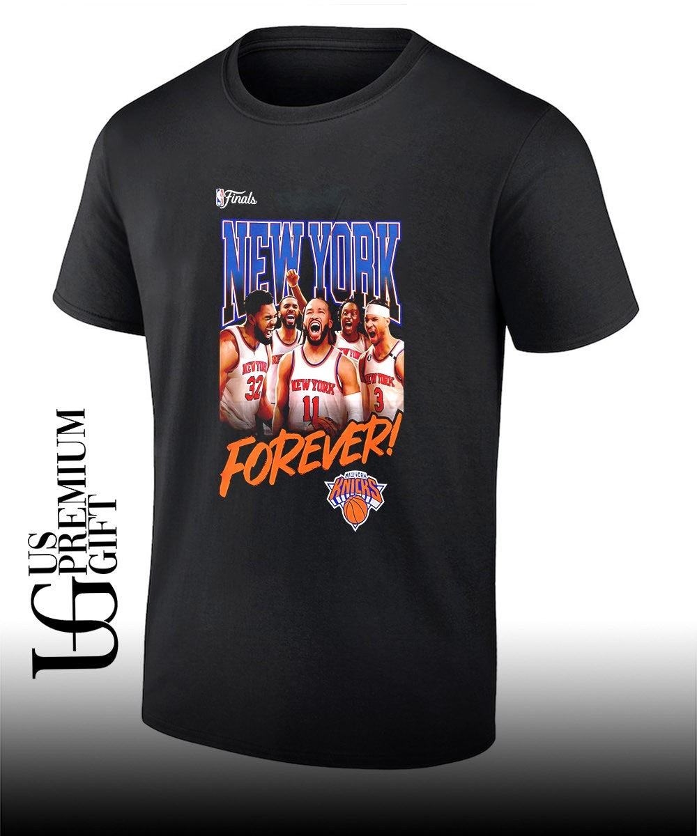 Jalen Brunson Josh Hart OG Anunoby Alec Burks Mitchell Robinson scream Knicks basketball 2026 Finals New York Forever shirt