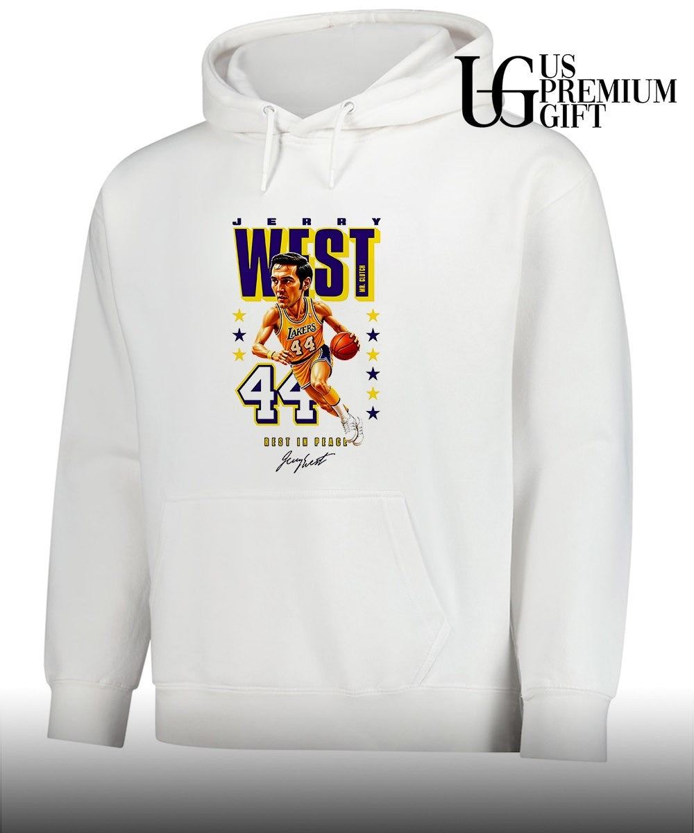 Jerry West Mr. Clutch Legend Los Angeles Lakers basketball caricature signature shirt
