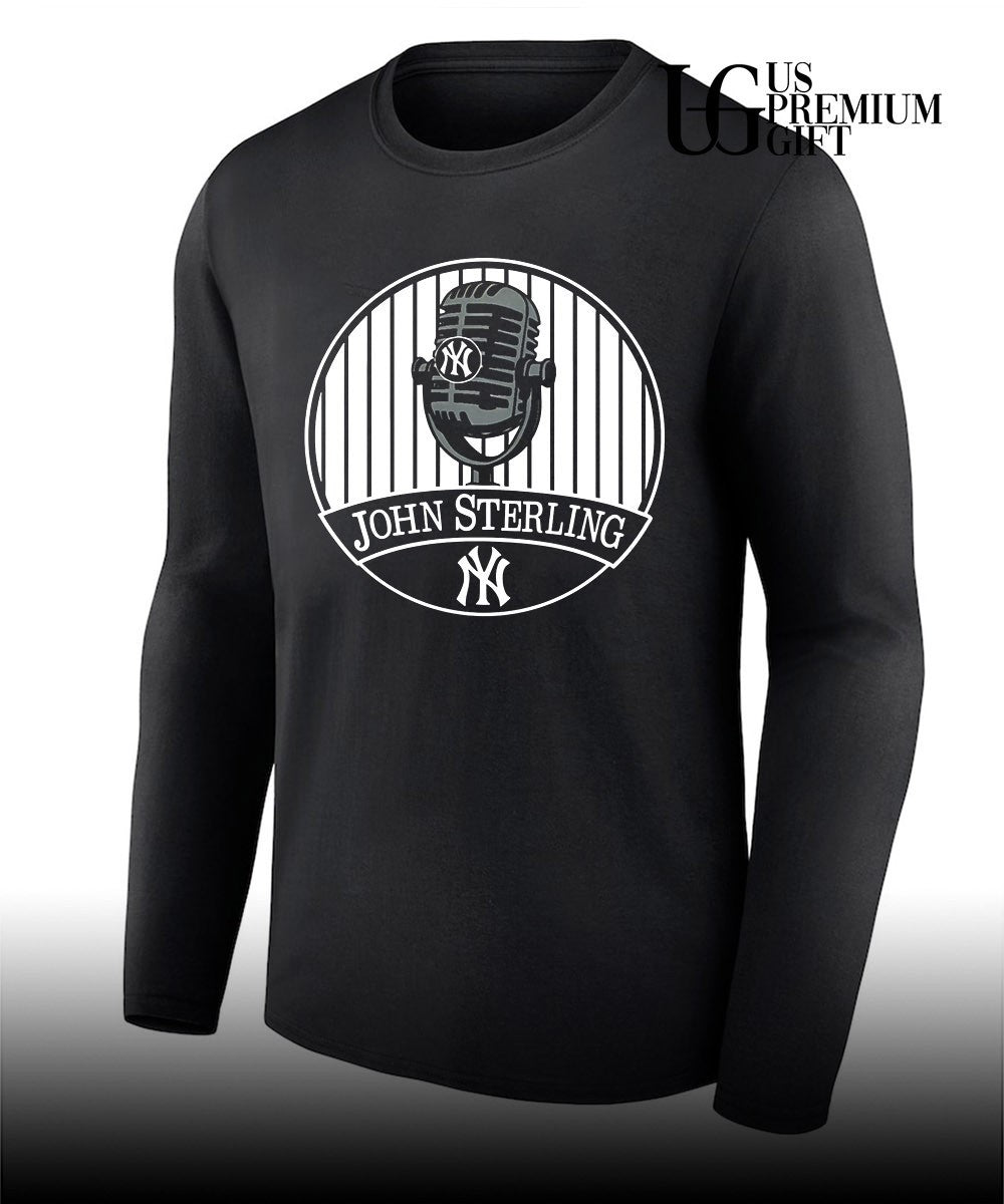 John Sterling Button New York Yankees memorial patch shirt