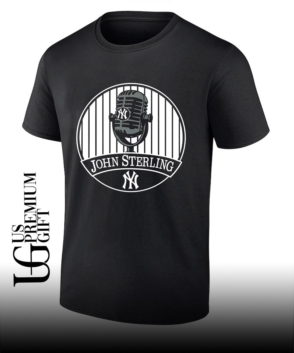 John Sterling Button New York Yankees memorial patch shirt