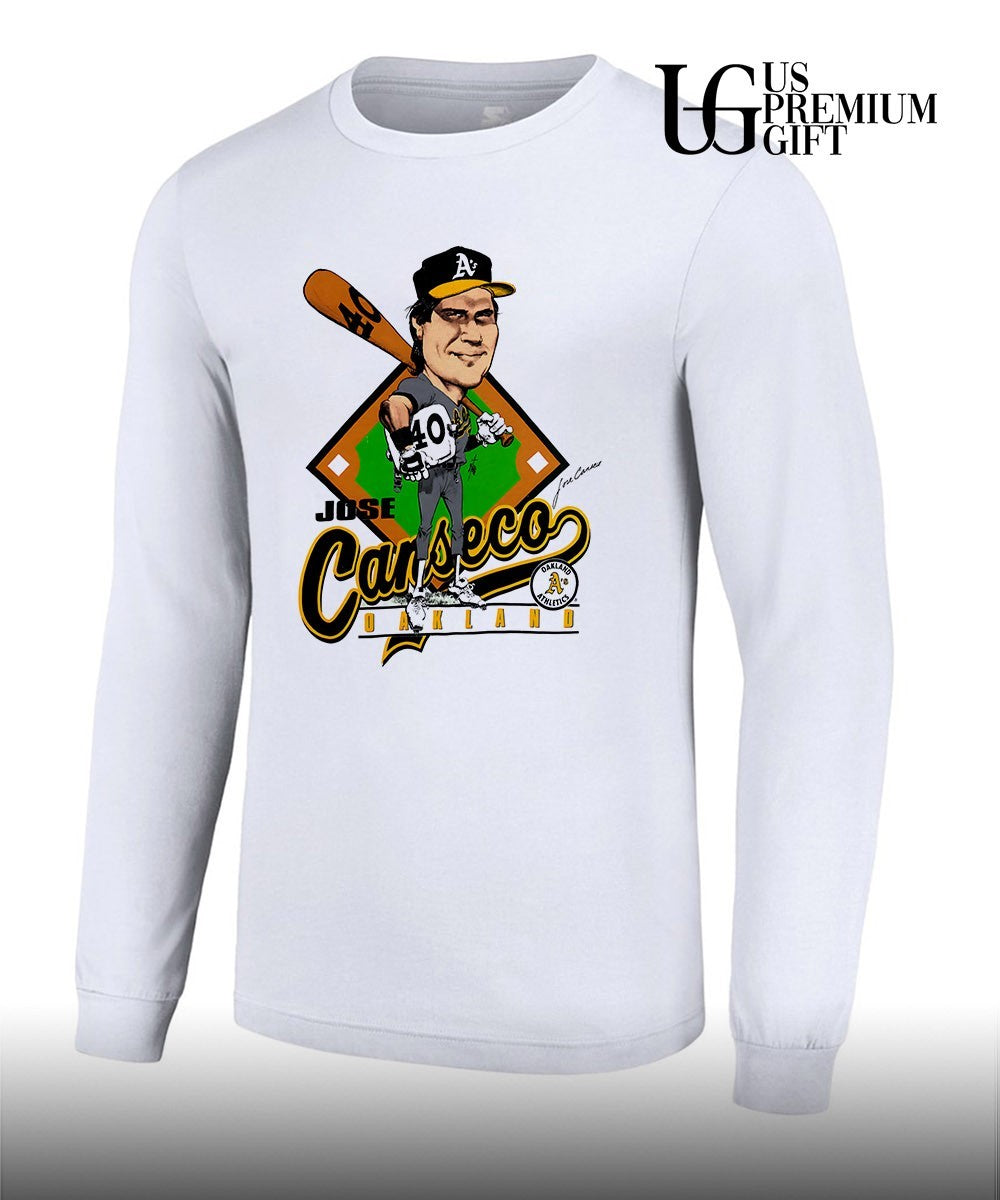 Jose Canseco Oakland Athletics caricature signature shirt