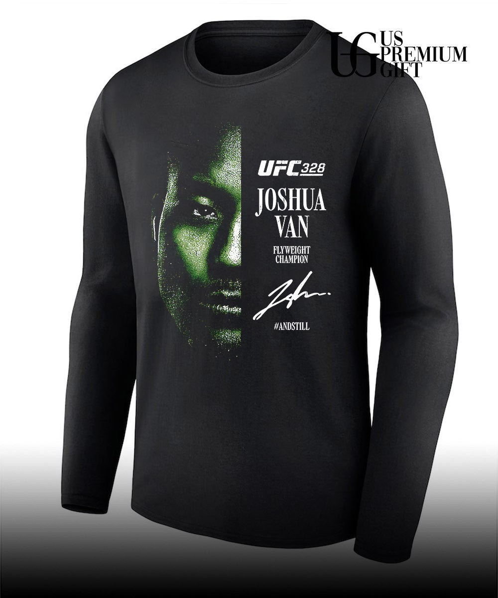 Joshua Van #AndStill UFC 328 Flyweight Champion portrait signature shirt