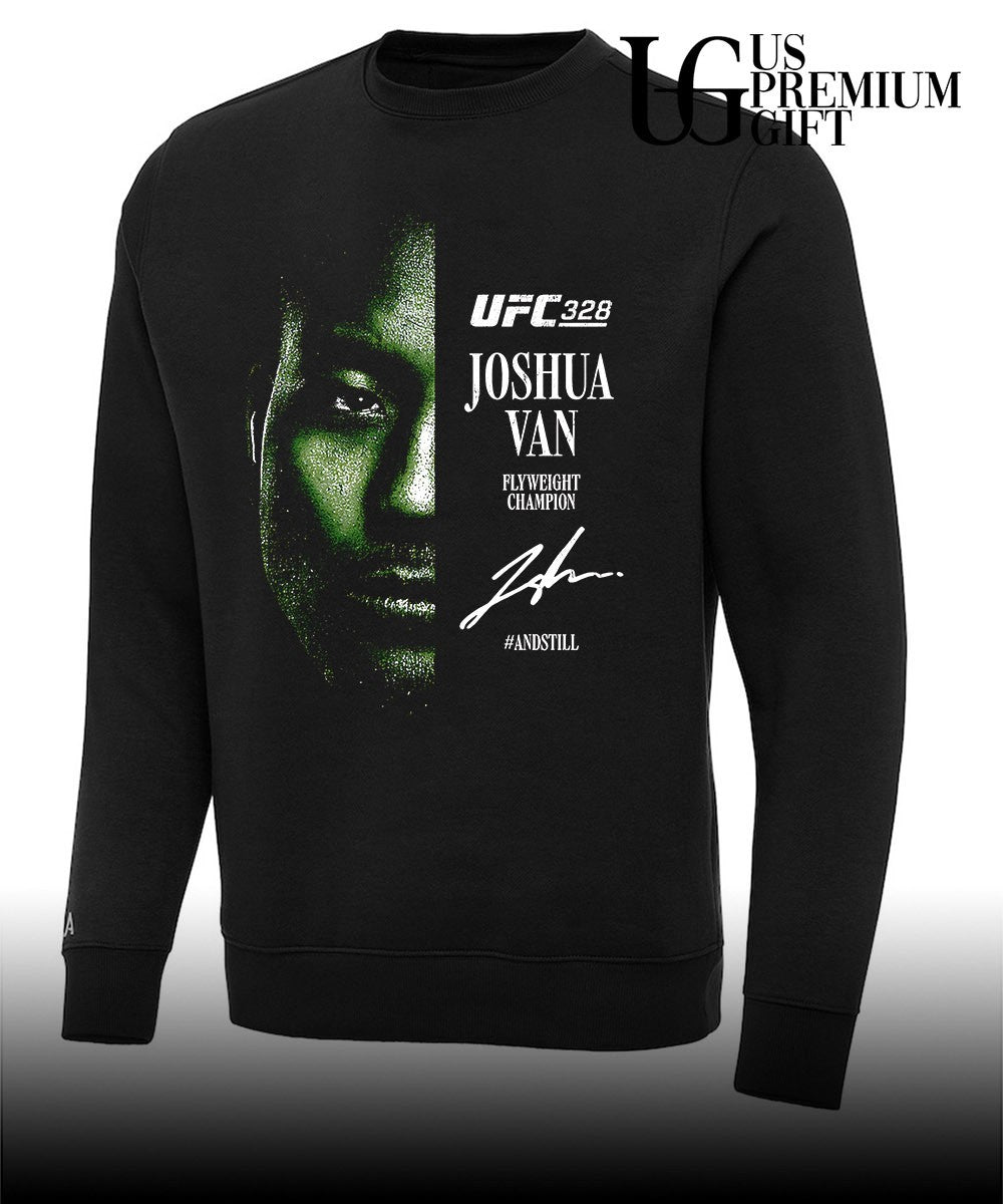 Joshua Van #AndStill UFC 328 Flyweight Champion portrait signature shirt