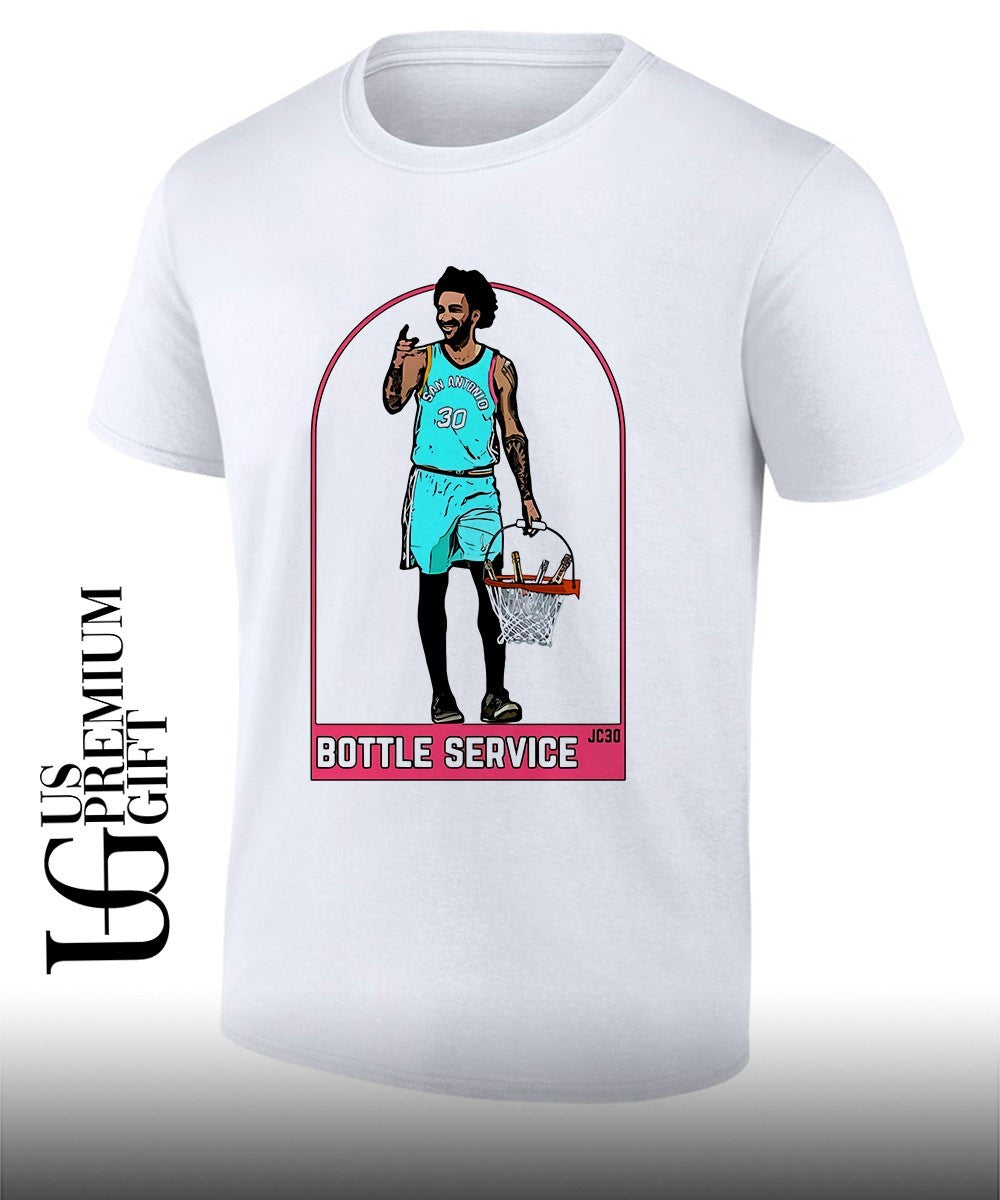 Julian Champagnie San Antonio Spurs NBA Bottle Service shirt