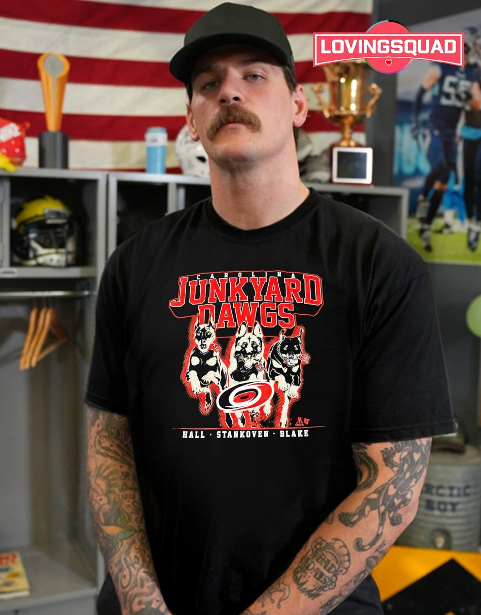 Junkyard Dawgs Carolina Hurricanes hall stankoven blake shirt
