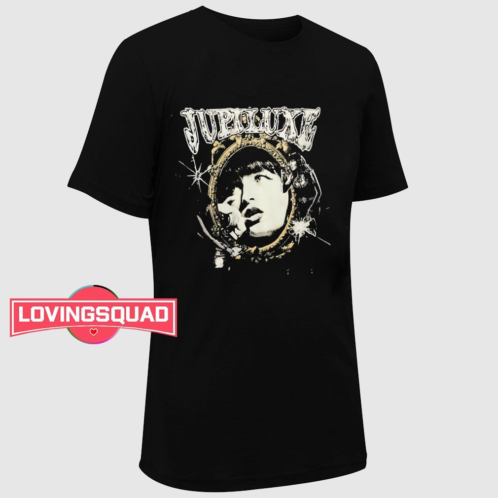 Jupiluxe Grunge rock singer mirror collage shirt