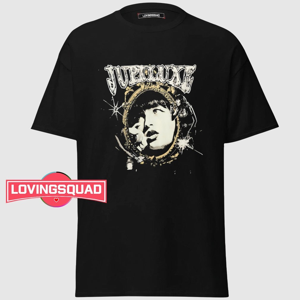 Jupiluxe Grunge rock singer mirror collage shirt