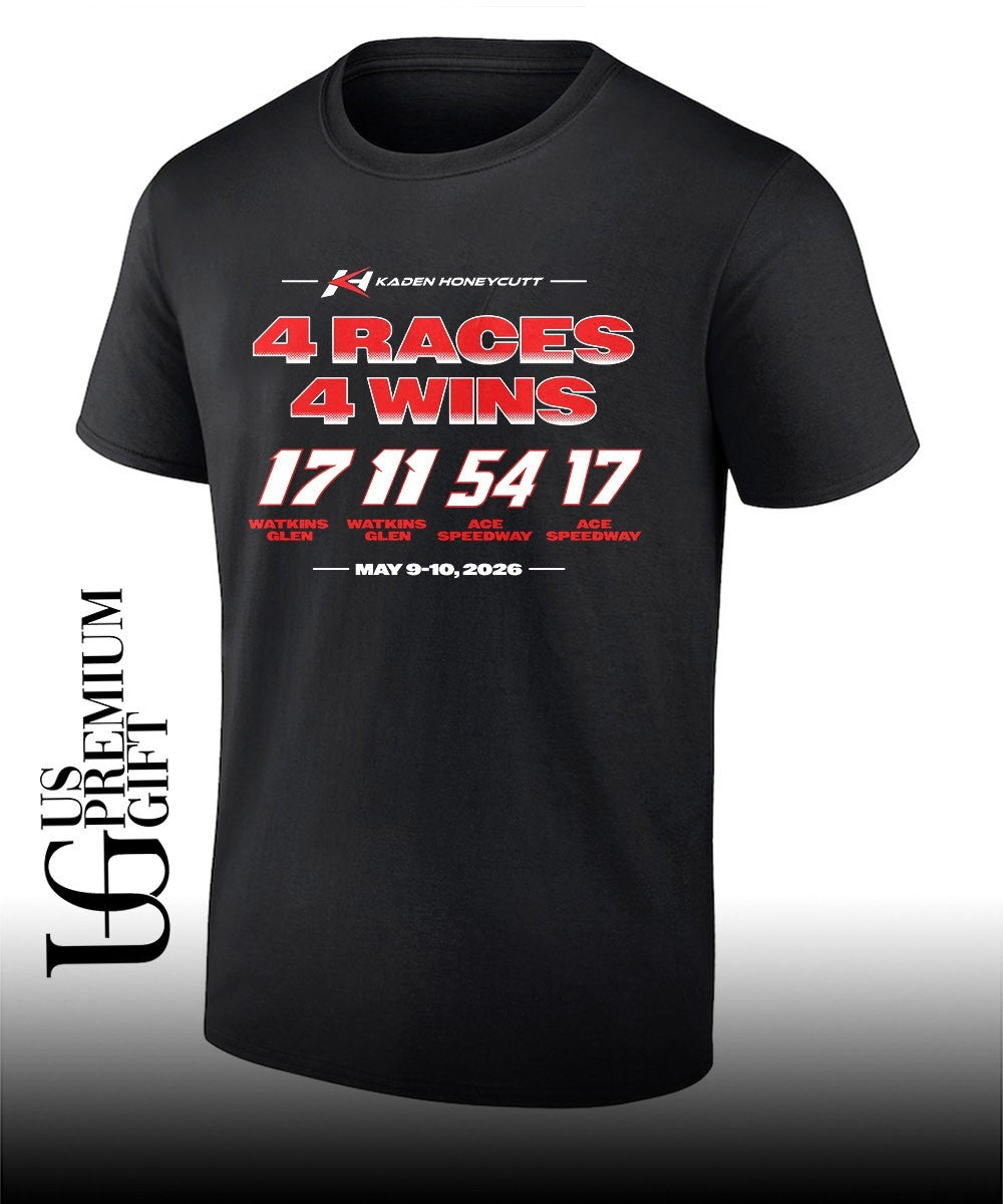 Kaden Honeycutt 4 Races 4 Wins 2026 shirt