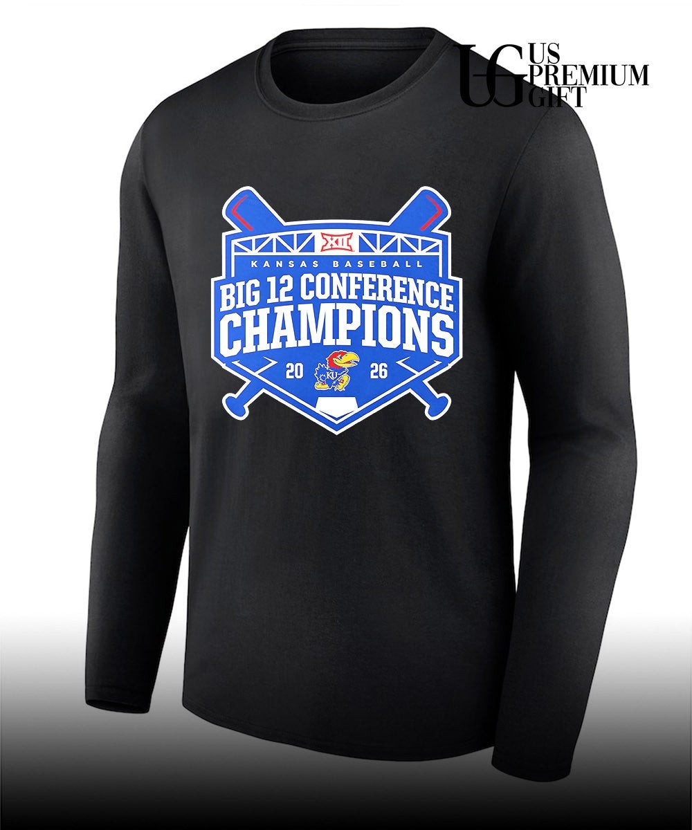 Kansas Jayhawks 2026 Big 12 Baseball Regular Season Champions logo shirt
