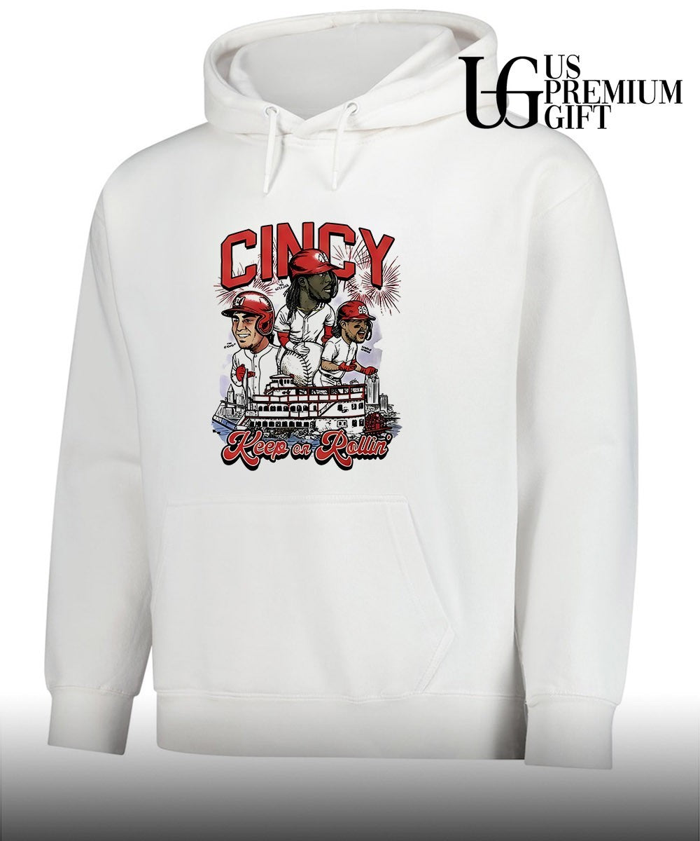 Keep On Rollin Cincinnati Reds Baseball caricature shirt