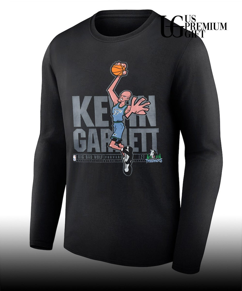 Kevin Garnett Minnesota Timberwolves NBA caricature shirt