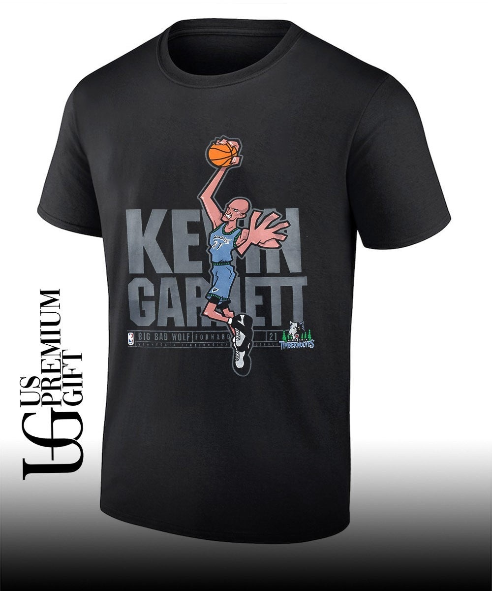 Kevin Garnett Minnesota Timberwolves NBA caricature shirt