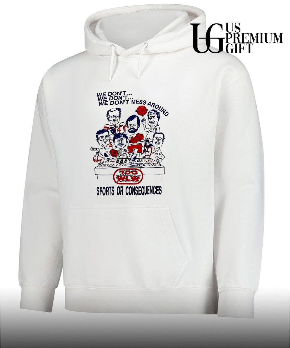 700 WLW The Gary Burbank Show Sports Or Consequences Cincinnati caricature shirt