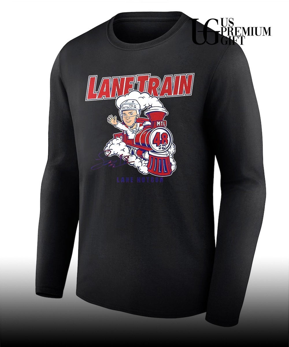 Lane Train Lane Hutson Montreal Canadiens hockey signature shirt