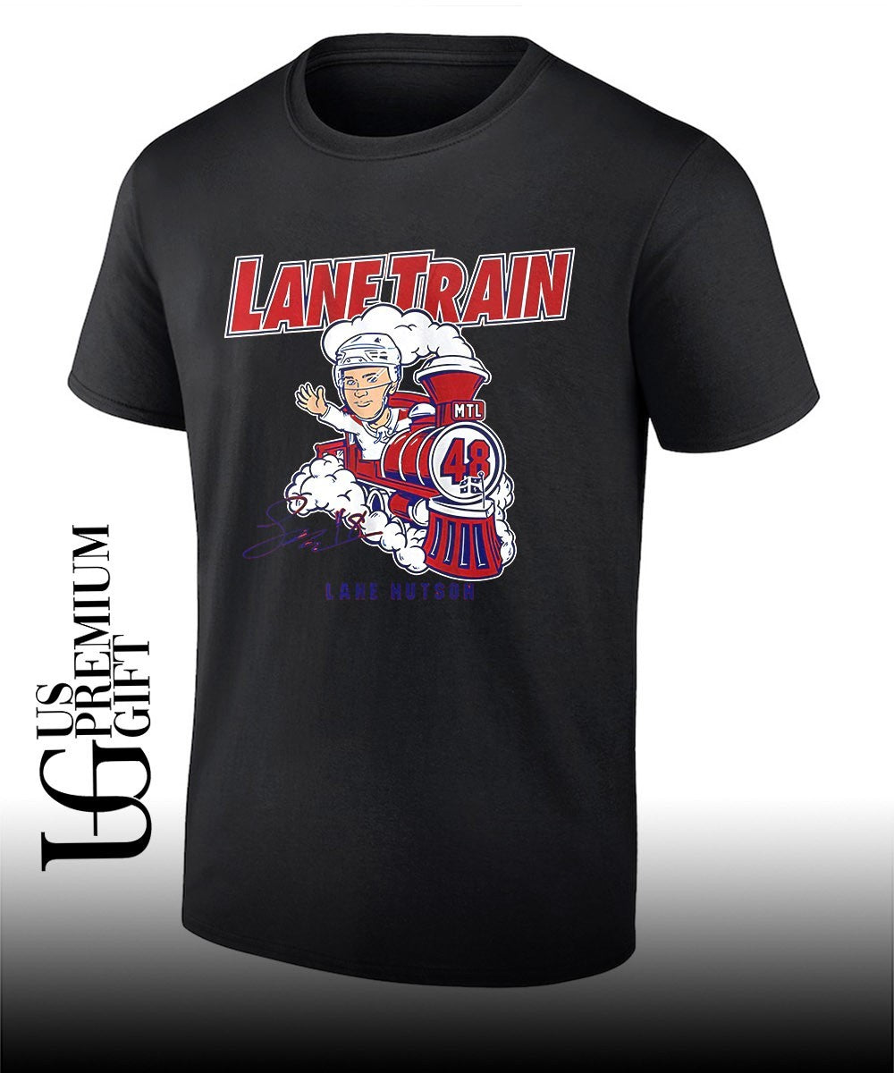 Lane Train Lane Hutson Montreal Canadiens hockey signature shirt