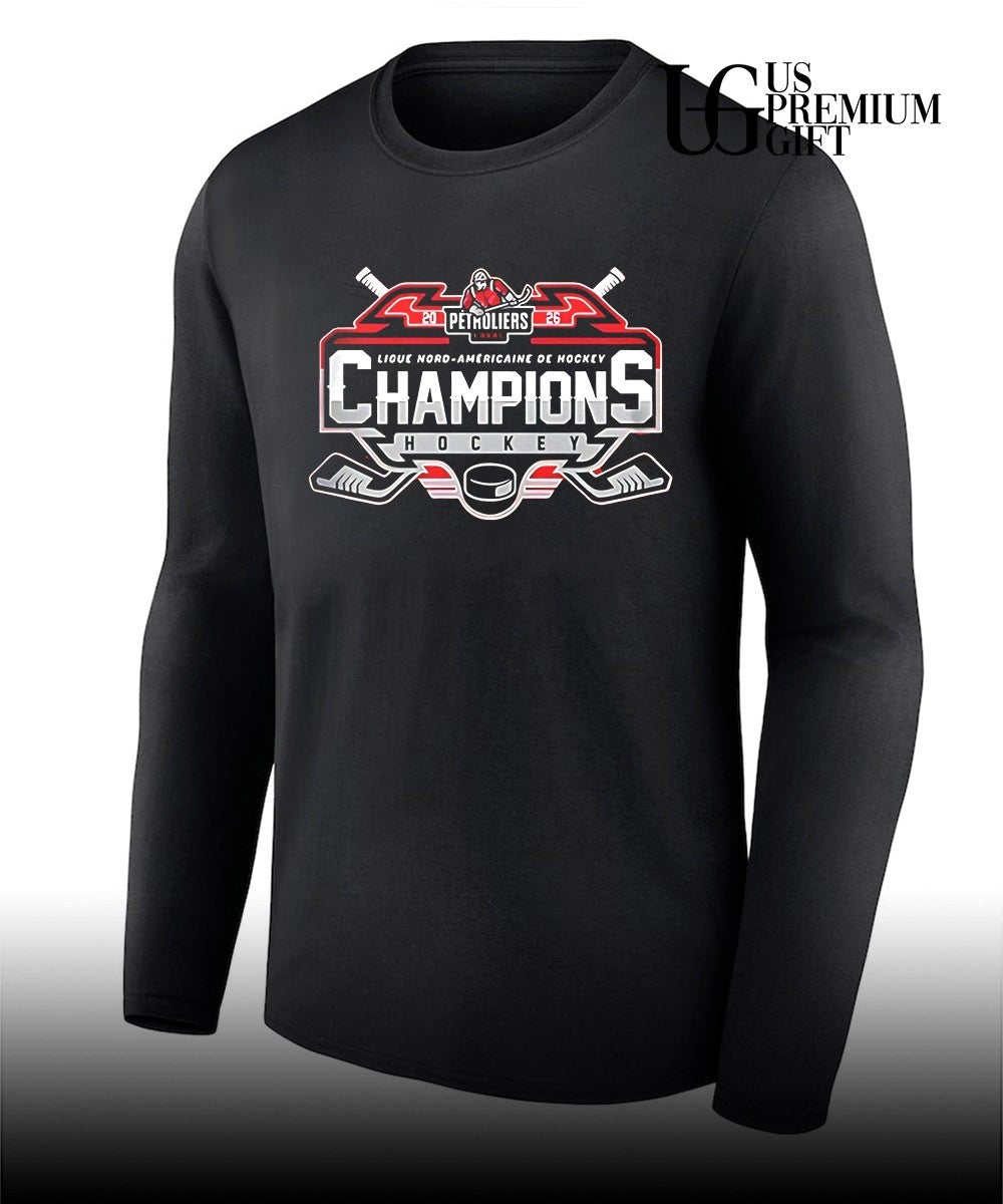Laval Petroliers Championnes Ligue Nord-Americaine de Hockey 2026 logo shirt