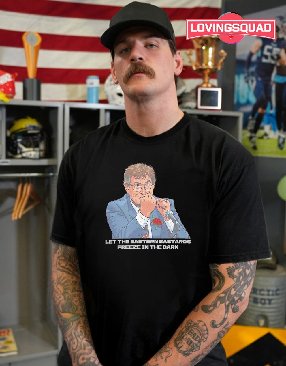 Let the eastern bastards freeze in the dark politician middle finger political satire shirt