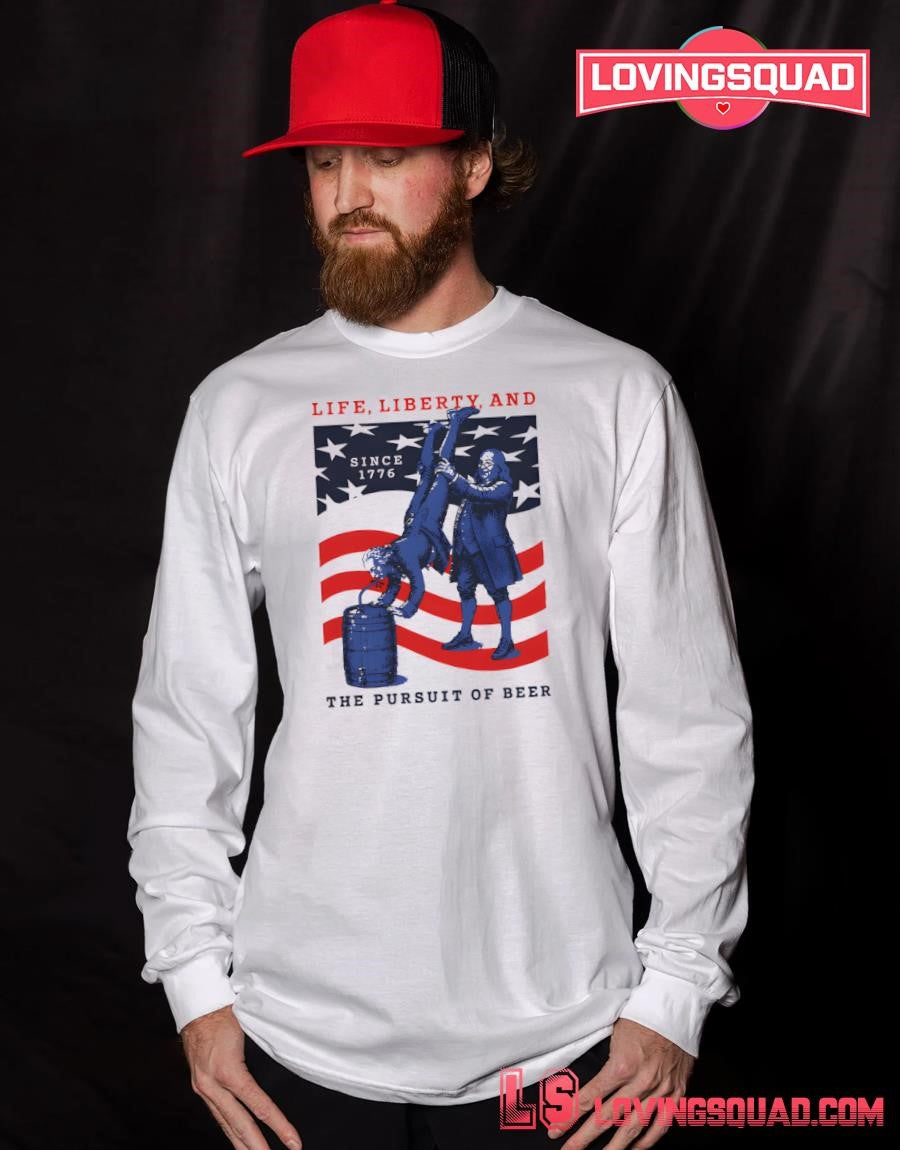 Life Liberty And The Pursuit Of Beer Pocket Shirt