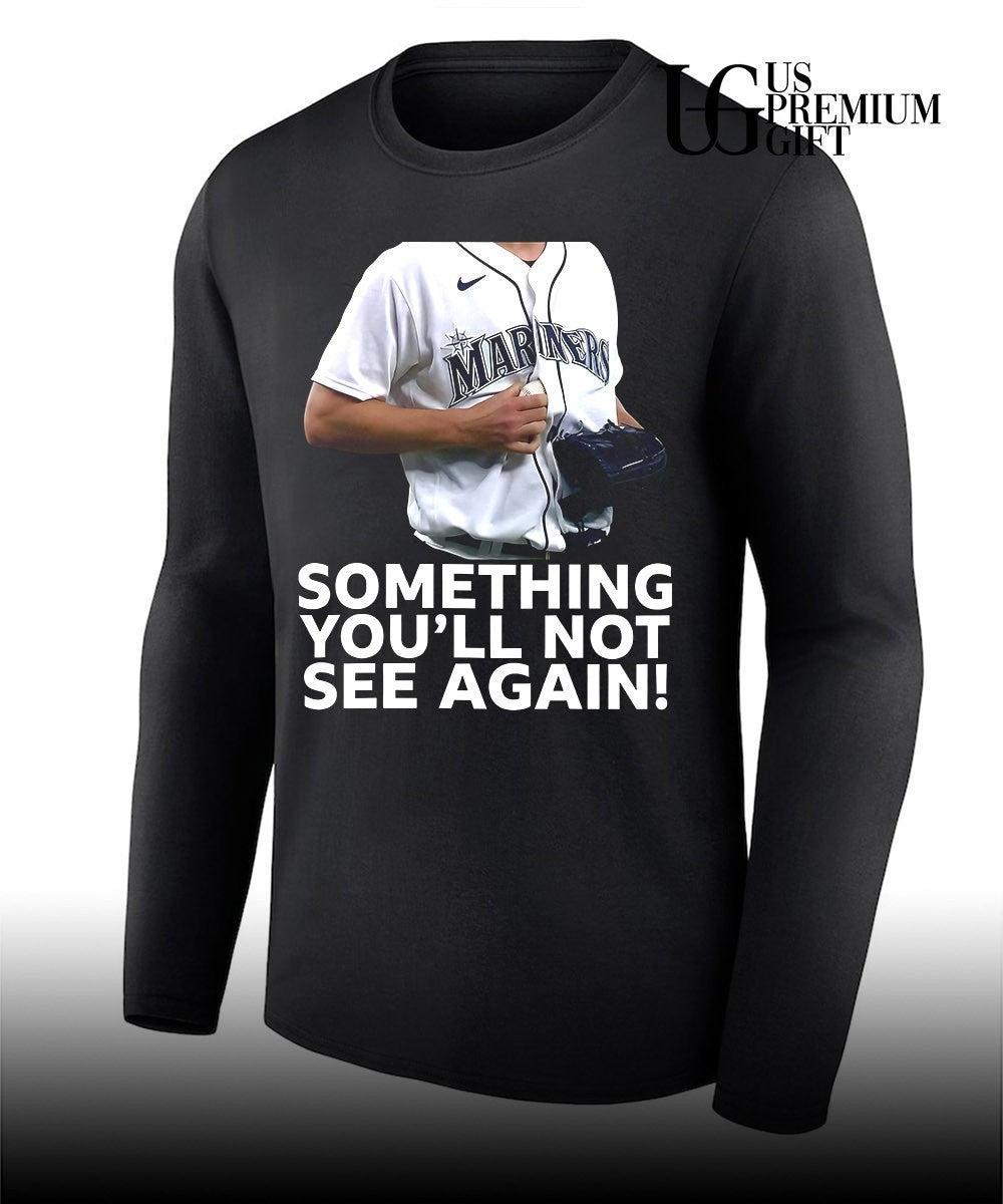 Logan Gilbert Catches Ball In His Seattle Mariners baseball shirt