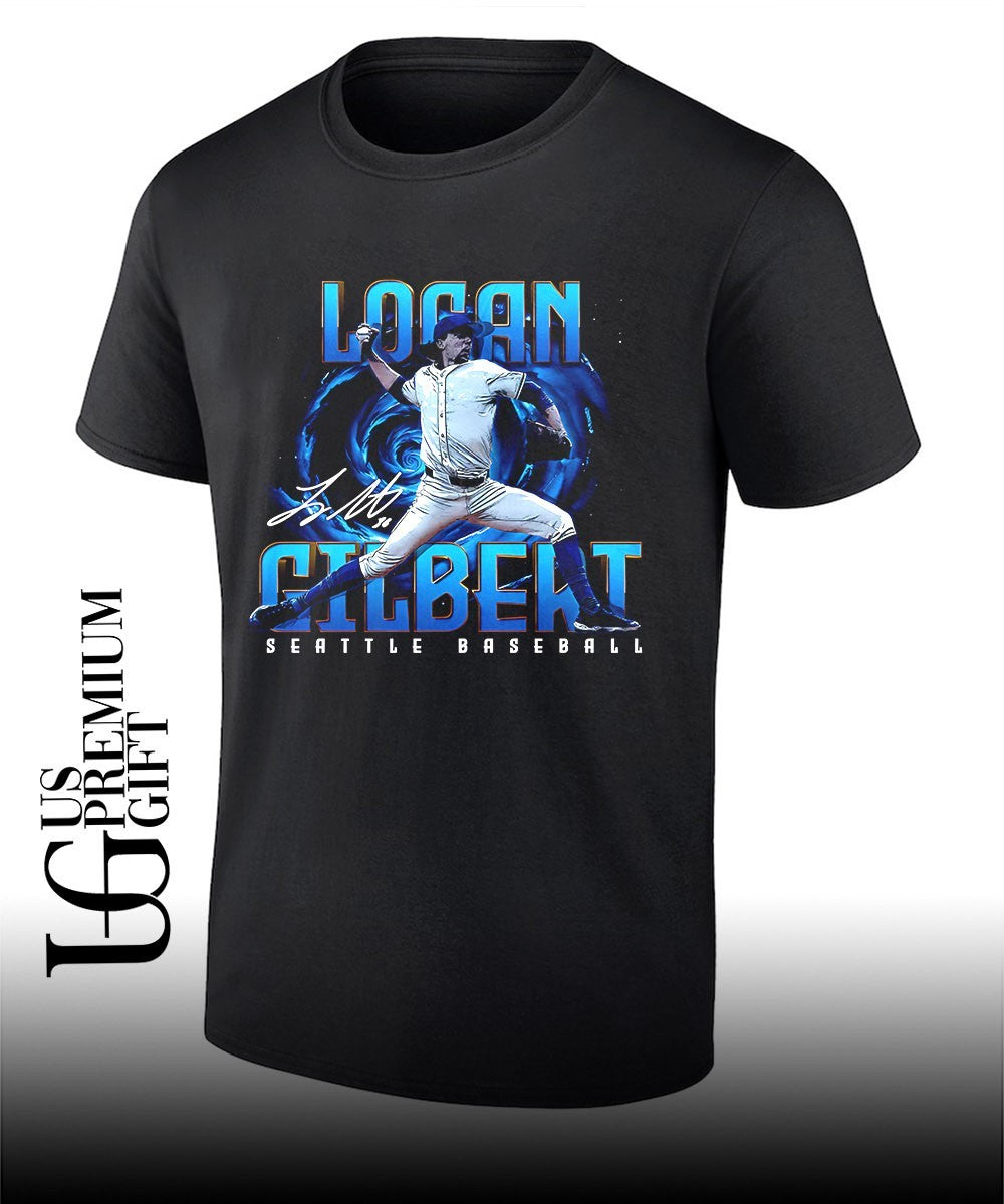 Logan Gilbert Seattle Mariners baseball 2026 signature graphic shirt