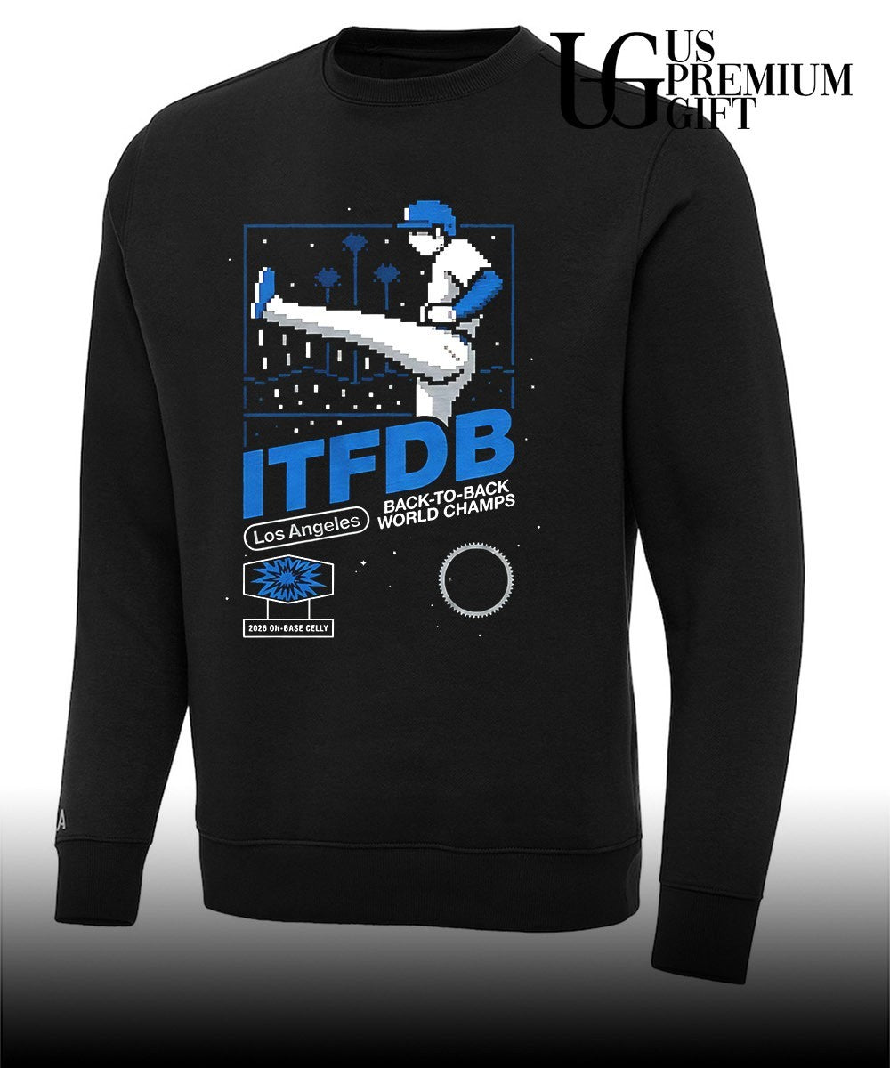 Los Angeles ITFDB back to back Champs pixel 8 bit shirt
