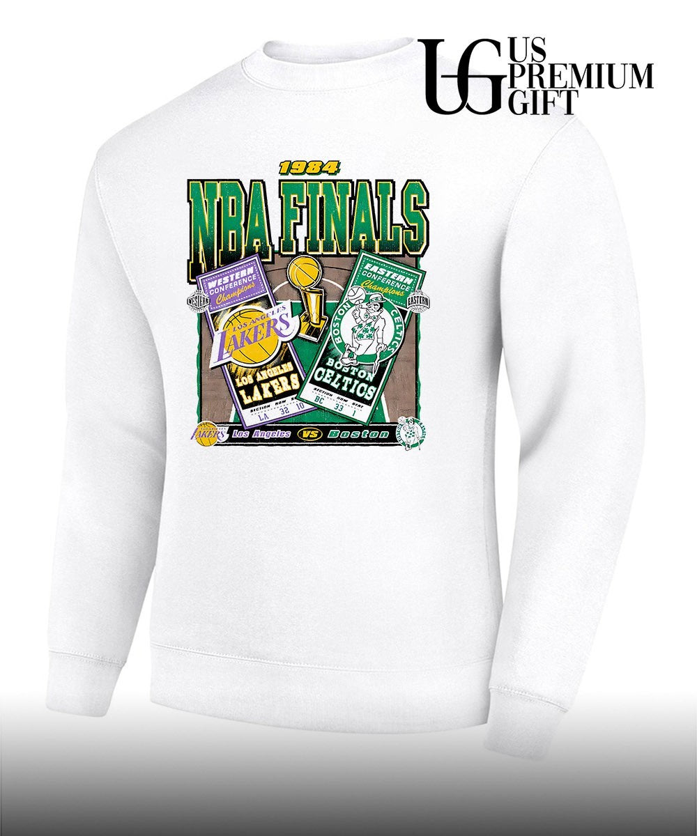 Los Angeles Lakers vs Boston Celtics 1984 NBA Finals dueling vintage shirt
