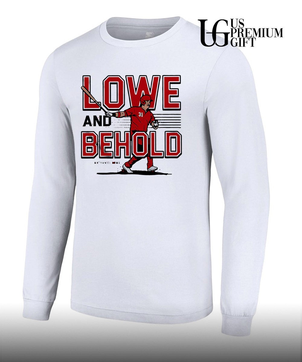 Lowe and Behold Nathaniel Lowe Cincinnati Reds baseball shirt
