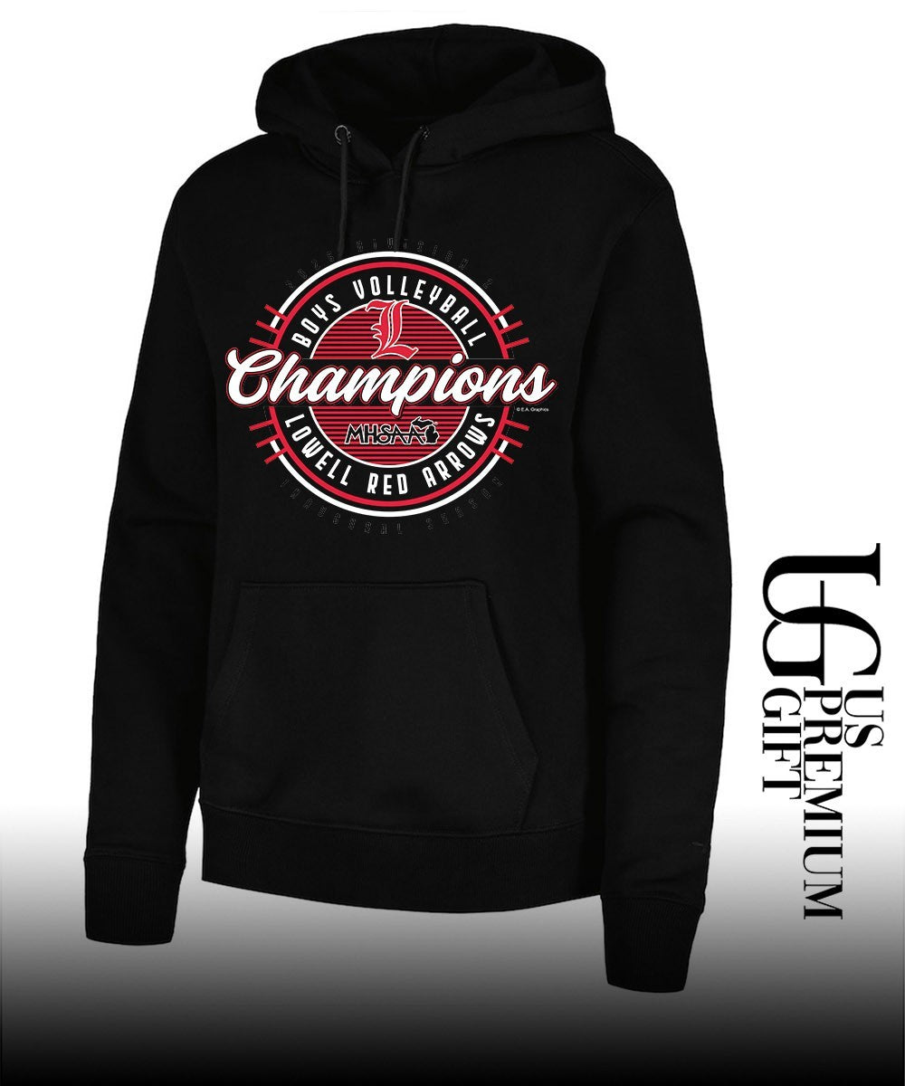Lowell Red Arrows 2026 MHSAA Boys Volleyball Division 2 Champions shirt