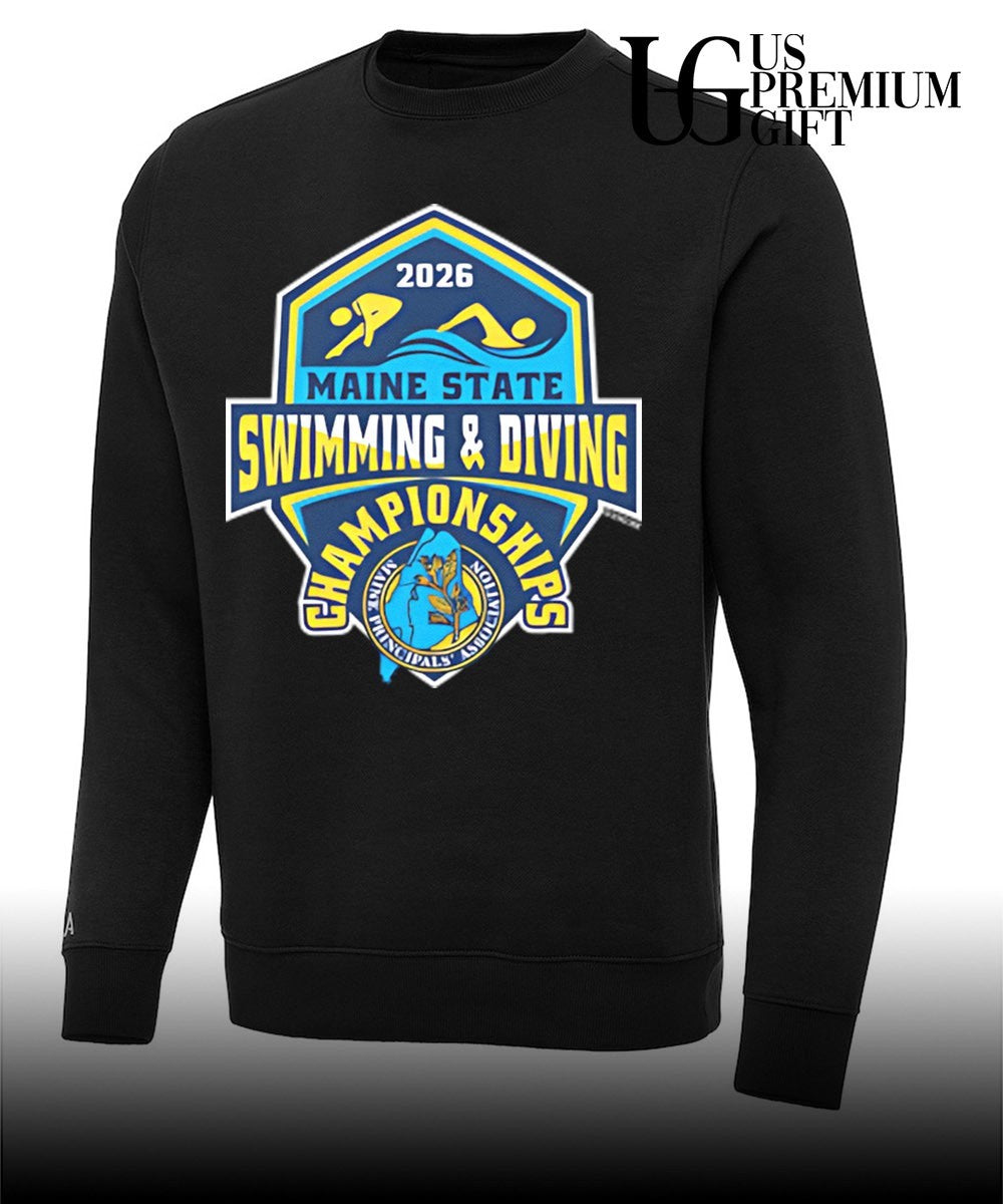Maine State Swimming & Diving Championships MPA 2026 logo T-shirt