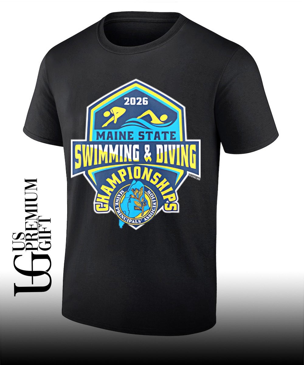Maine State Swimming & Diving Championships MPA 2026 logo T-shirt