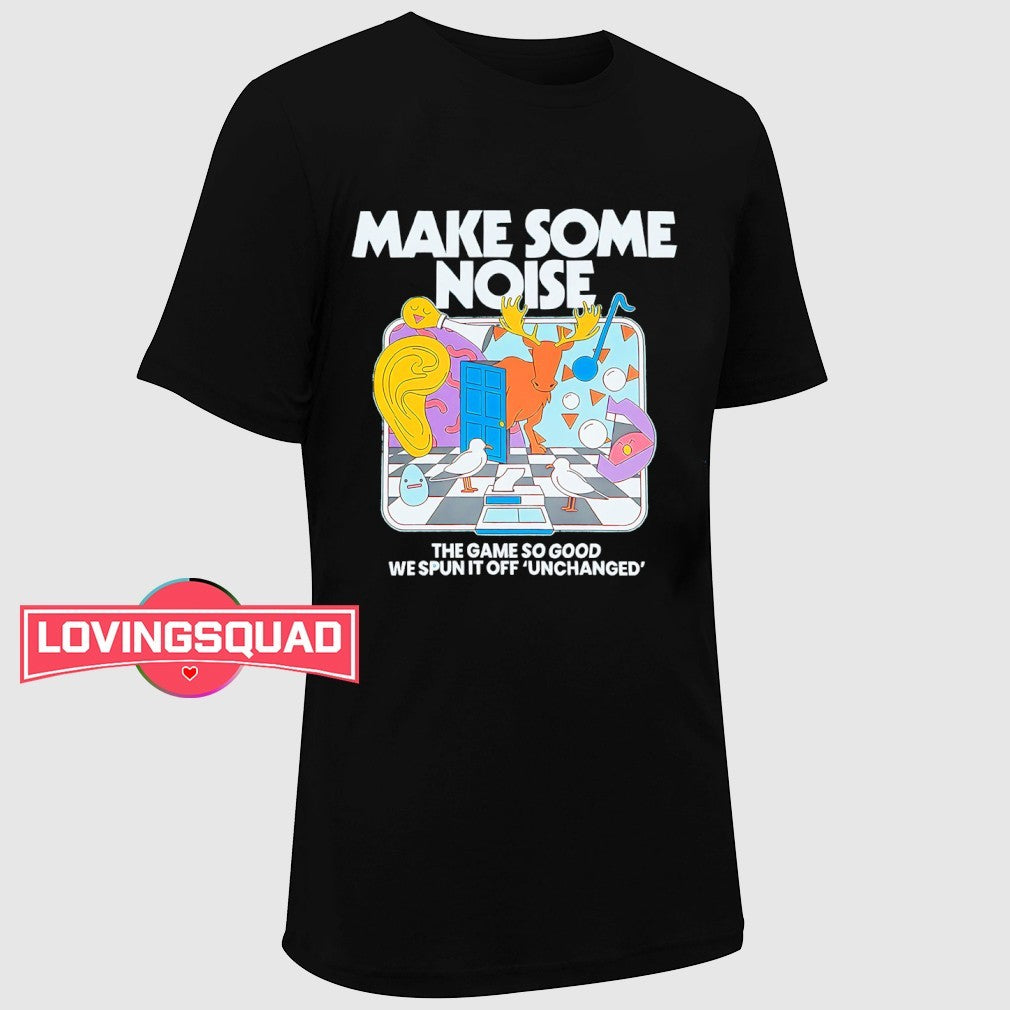 Make some noise whimsical abstract game shirt