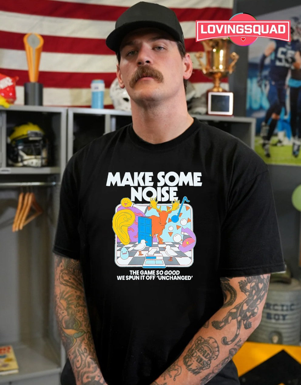 Make some noise whimsical abstract game shirt