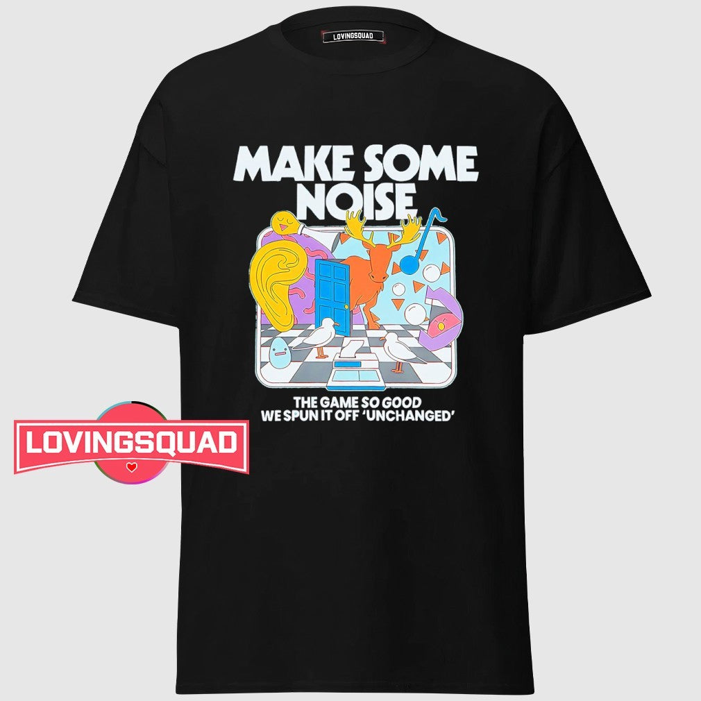 Make some noise whimsical abstract game shirt