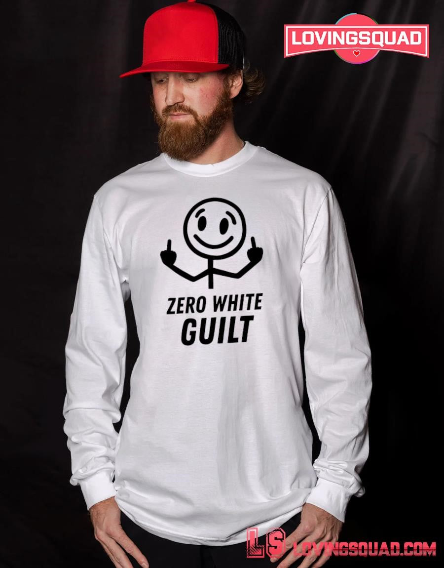 Man Middle Finger Zero White Guilt Shirt