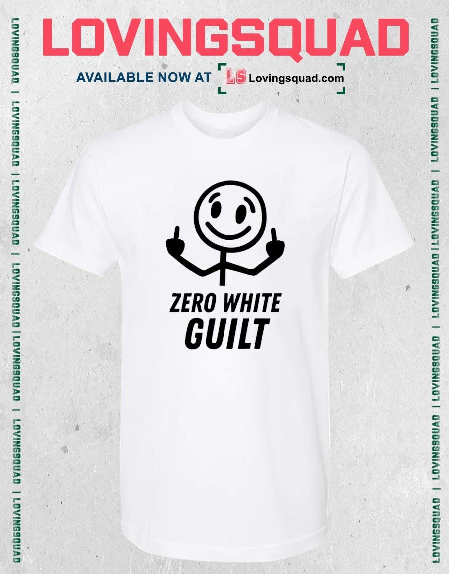 Man Middle Finger Zero White Guilt Shirt