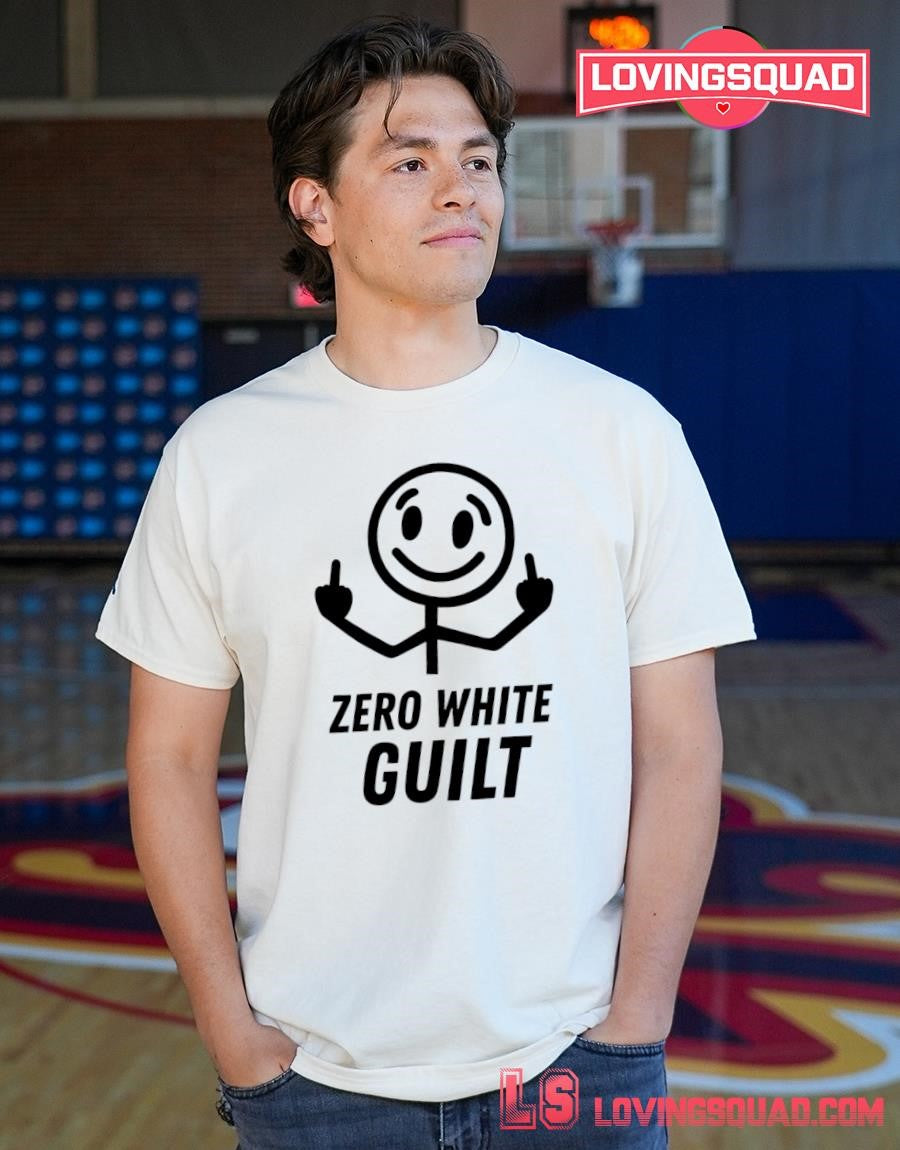 Man Middle Finger Zero White Guilt Shirt