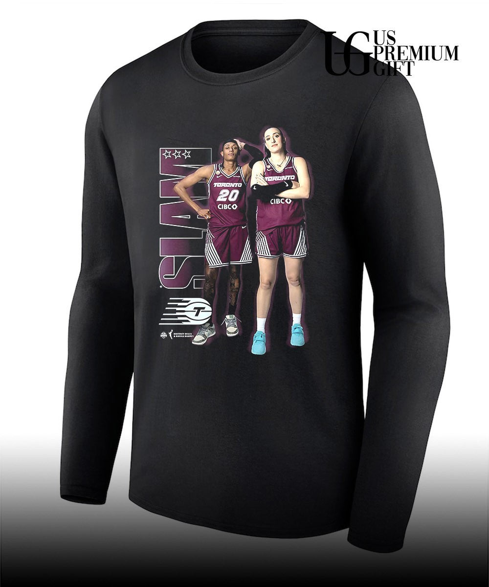 Marina Mabrey and Brittney Sykes Toronto Tempo Slam poster shirt