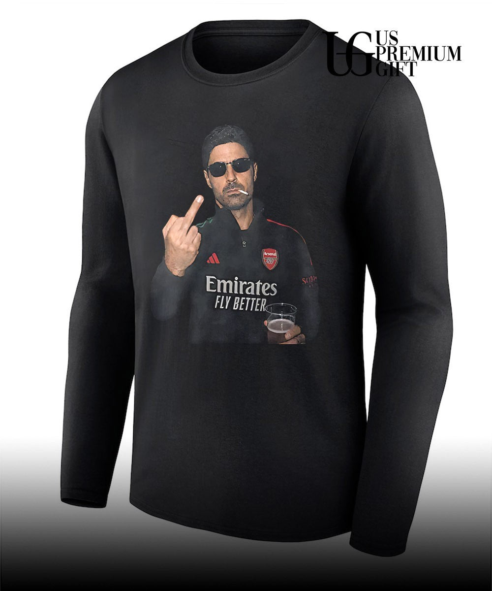 Mikel Arteta middle finger shirt