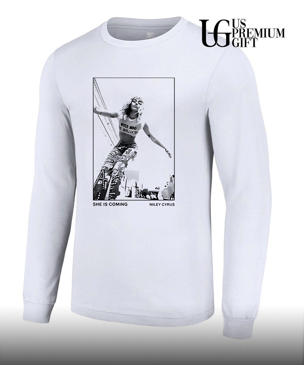 Miley Cyrus Never Mind the Bollocks she is coming shirt