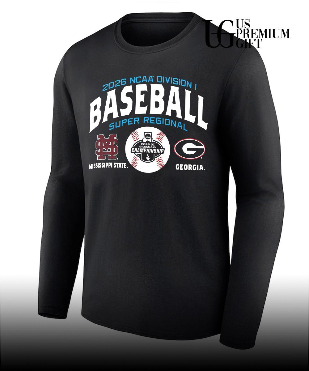 Mississippi State Bulldogs Georgia Bulldogs 2026 NCAA Division I Baseball Super Regional shirt