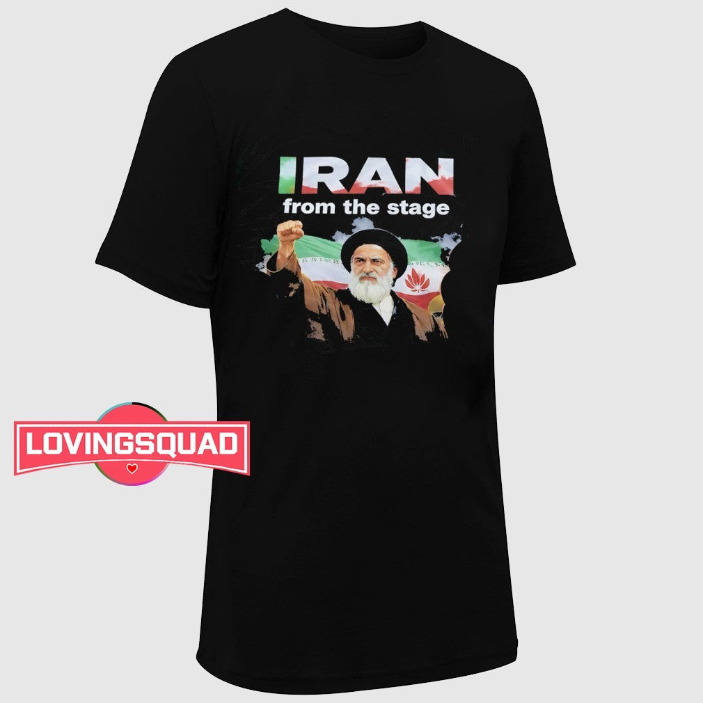 Mojtaba Khamenei Iran from the stage shirt