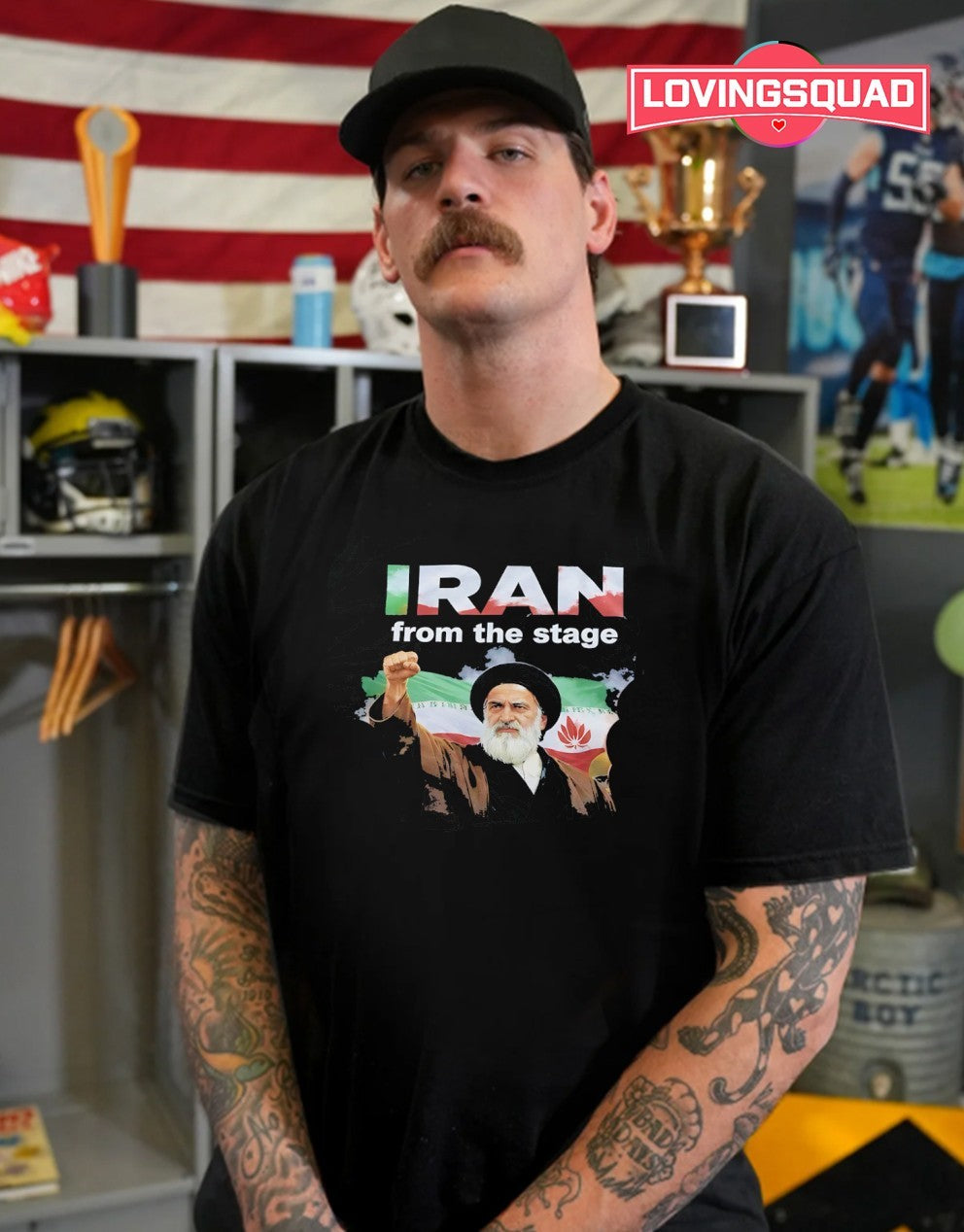 Mojtaba Khamenei Iran from the stage shirt