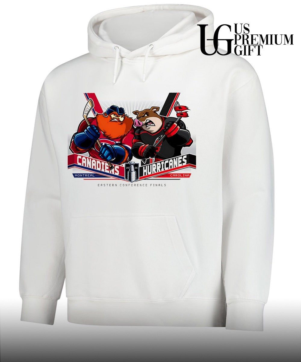 Montreal Canadiens vs Carolina Hurricanes 2026 Eastern Conference Finals mascot shirt