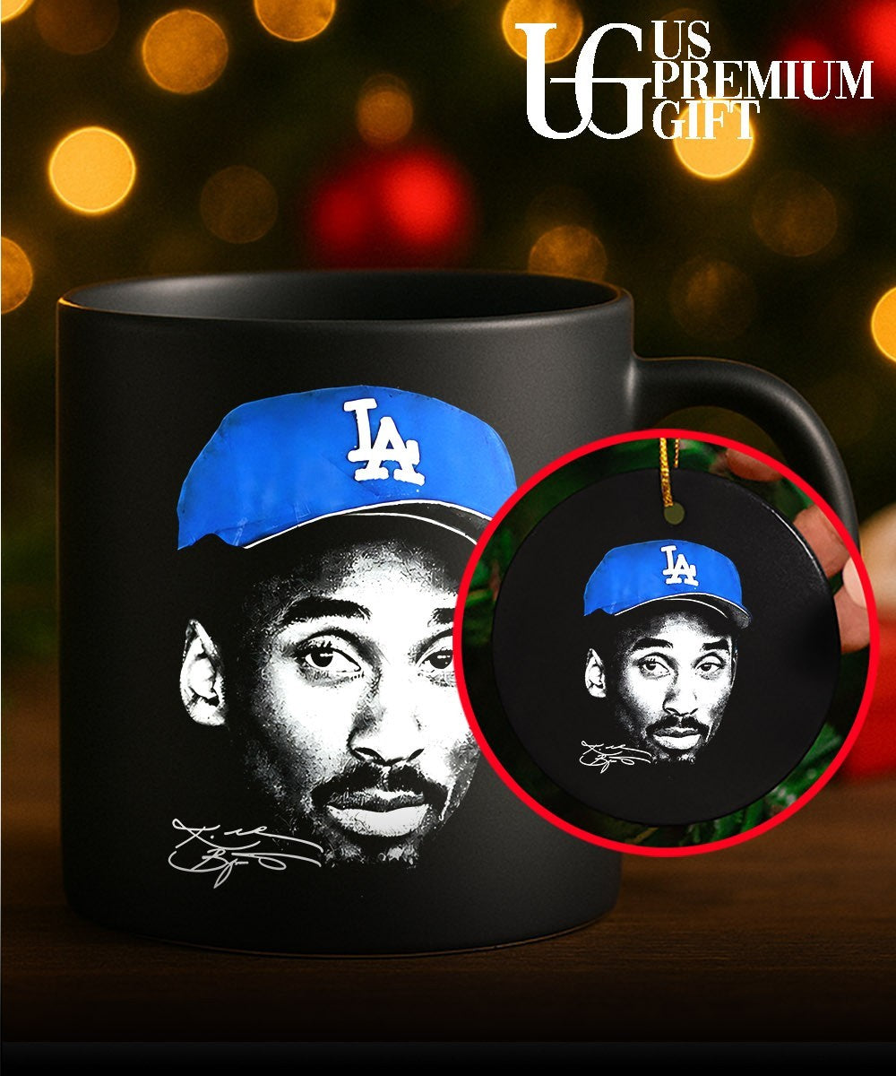 Myles Garrett wearing Kobe Bryant Dodgers hat signature shirt