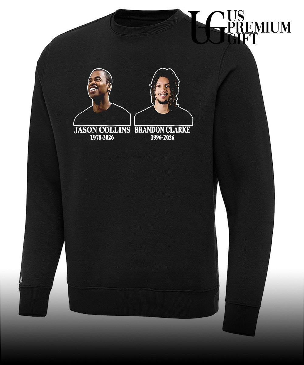 NBA Player Jason Collins 1978-2026 and Brandon Clarke 1996-2026 Memorial tribute shirt