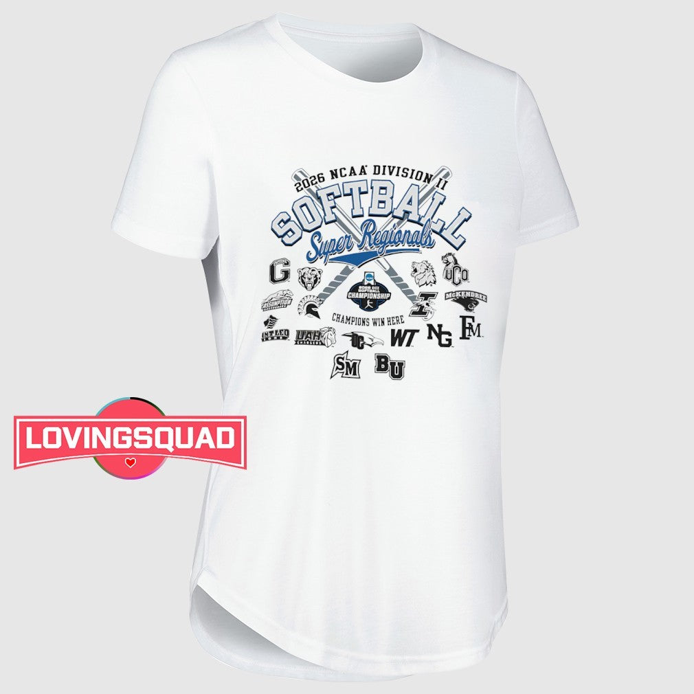 NCAA Division II softball Super Regional 2026 logos shirt