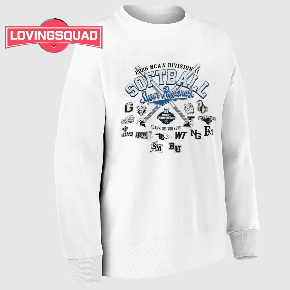 NCAA Division II softball Super Regional 2026 logos shirt